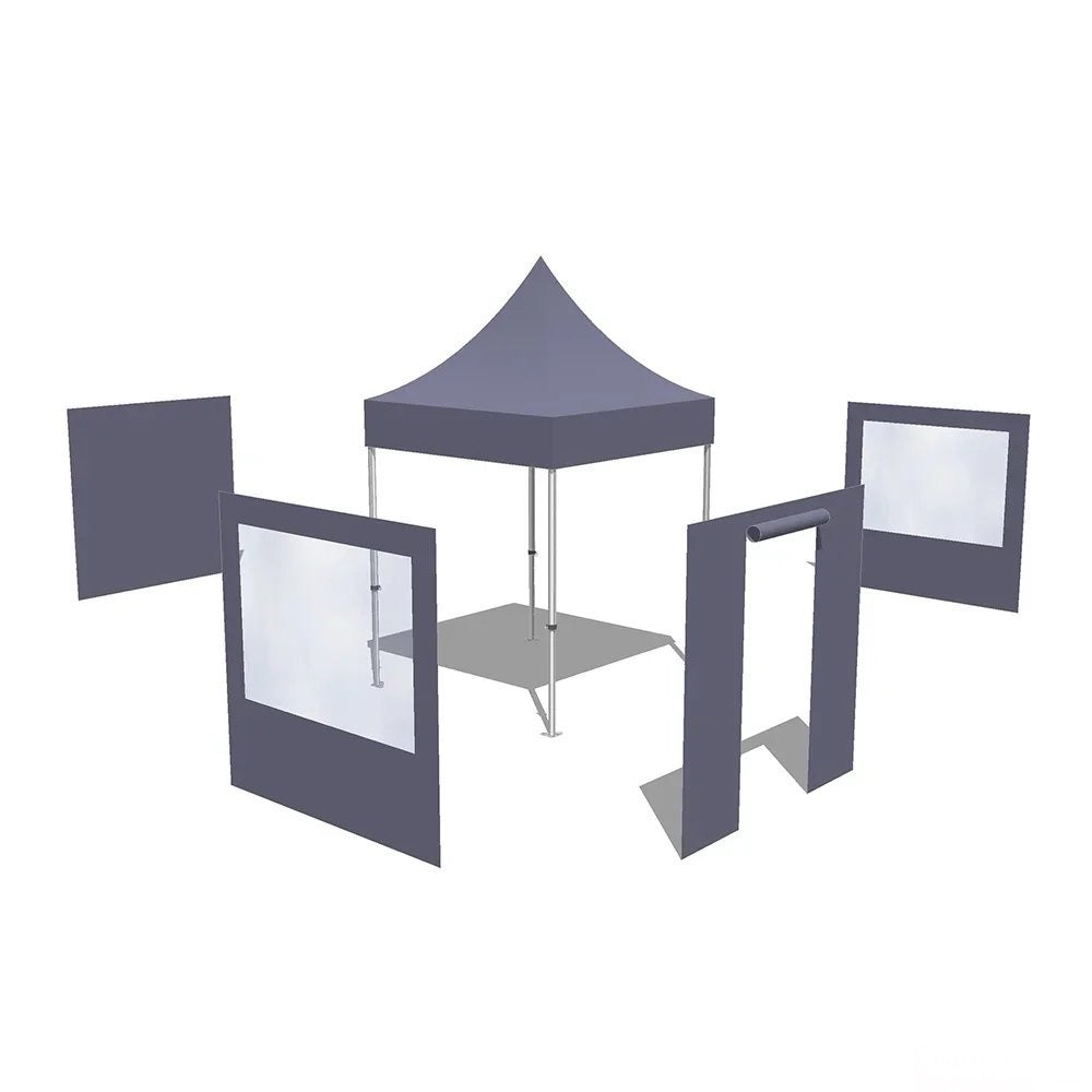 Pop up Gazebo PRO STEEL 2Mx2M with Window and Sidewalls